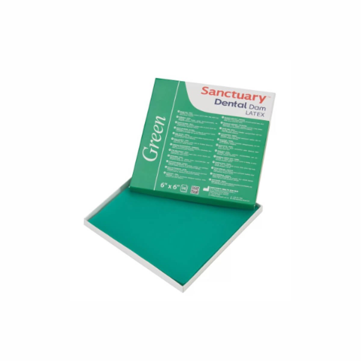Goma dique Verde - Aromatizada menta - 6"x 6" Sanctuary