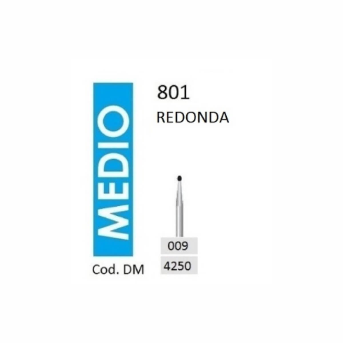 Piedra DIAMANTE MDT FG 801/009 GRANO MEDIO - REDONDA