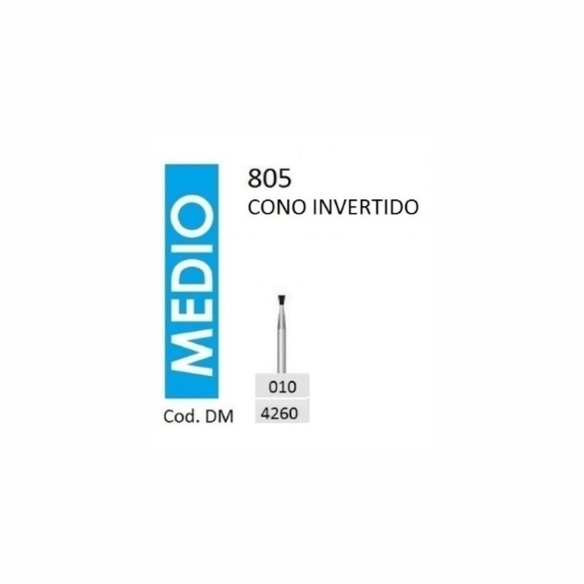 Piedra DIAM FG 805/010M MDT 010 1033 CONO INVERTIDO