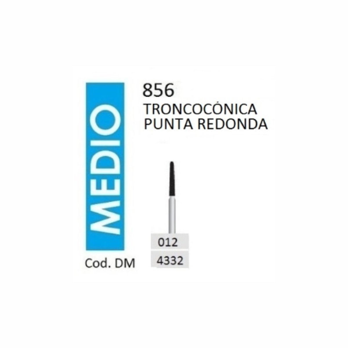 Piedra DIAMANTE MDT FG 856/016 GRANO MEDIO - CONICA ROMA