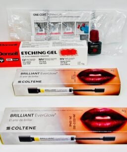 Combo Resina BRILLIANT EverGlow Opaca + Body + Adhesivo ONE COAT 7 Universal + ACIDO GRABADOR GEL ETCH MV35% AZUL