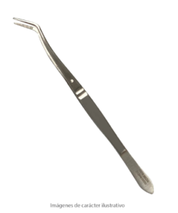 Pinza P/Algodon Meriam acodada PS 786-619 acero inox PS