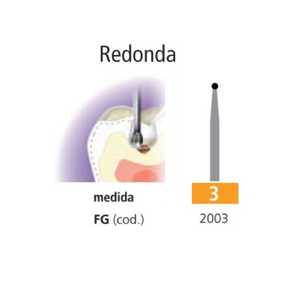 Fresa Carburo FG 3 001/001/012 Easydent redonda