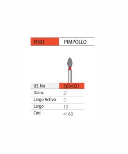 Piedra DIAM FG 368/021F Easydent 257/021F 5mm pimpollo anillo rojo Fino