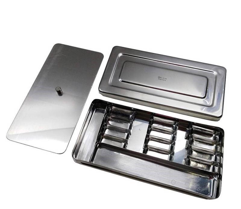 CAJA ACERO INOXIDABLE ENDODONCIA GRANDE