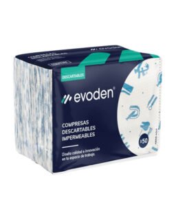 Compresas descartables Premium Estampadas Azul x 50u. EVODEN