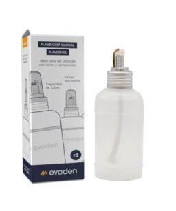 Mechero de alcohol dental manual. EVODEN