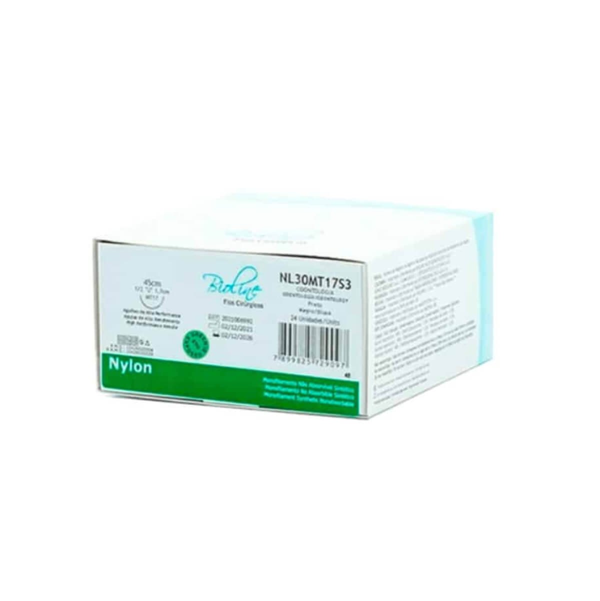 Sutura Bioline Nylon 5,0 por 24 unidades