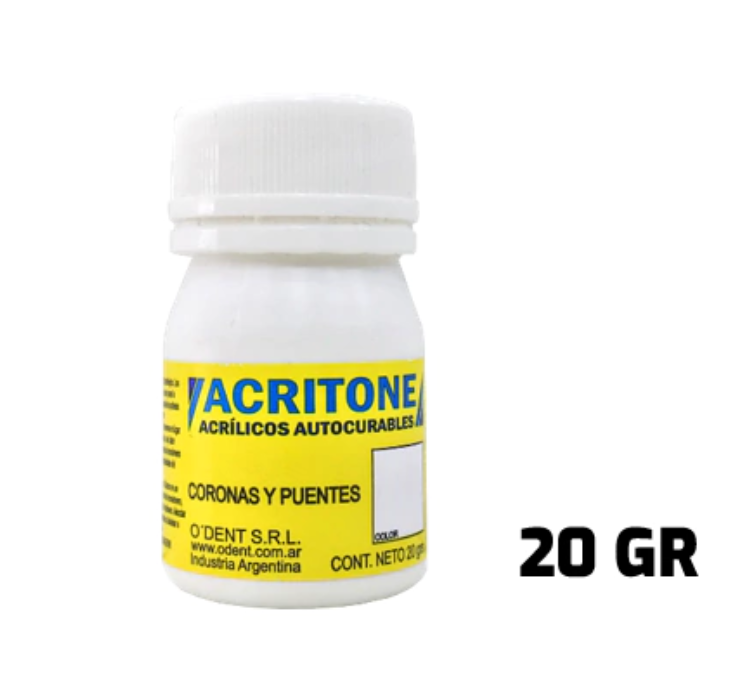 Acrilico Autocurable p/Coronas y Puentes x 20gr Acritone