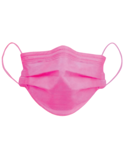 Barbijos 3 Pliegues, caja x 50u. Qualident Fucsia