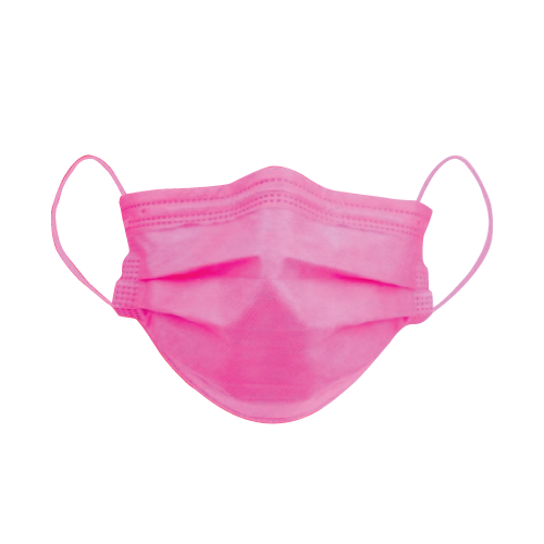 Barbijos 3 Pliegues, caja x 50u. Qualident Fucsia